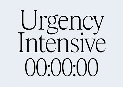 URGENCY INTENSIVE on the role of art and design in times of urgency